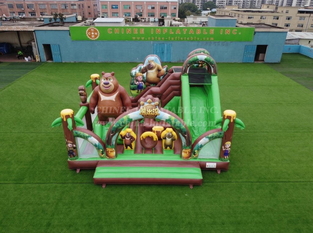 T2-8869 Boonie Bears Theme Bouncy Castle With Slide