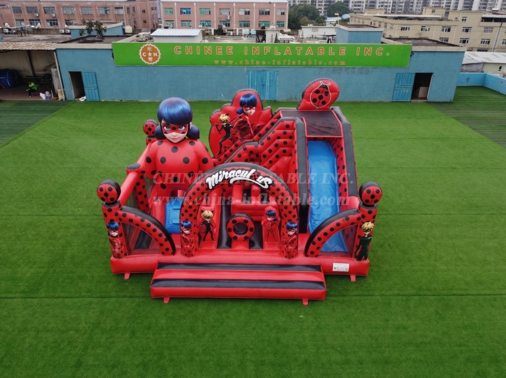 T2-8889 Miraculous Ladybug Theme Bouncy Castle With Slide