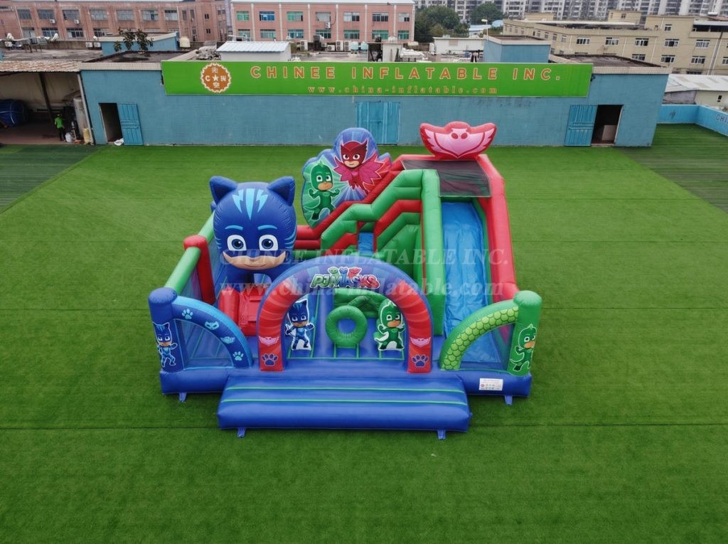 T2-8898 PJ Masks Theme Bouncy Castle With Slide