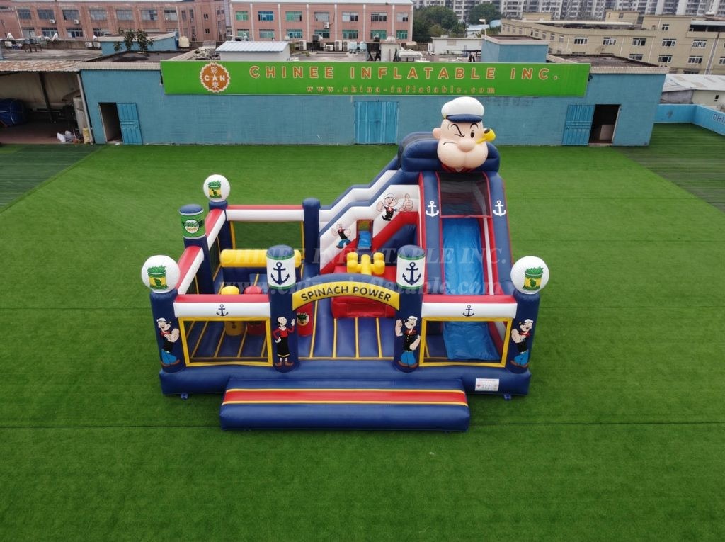 T2-8900 Popeye Theme Bouncy Castle With Slide