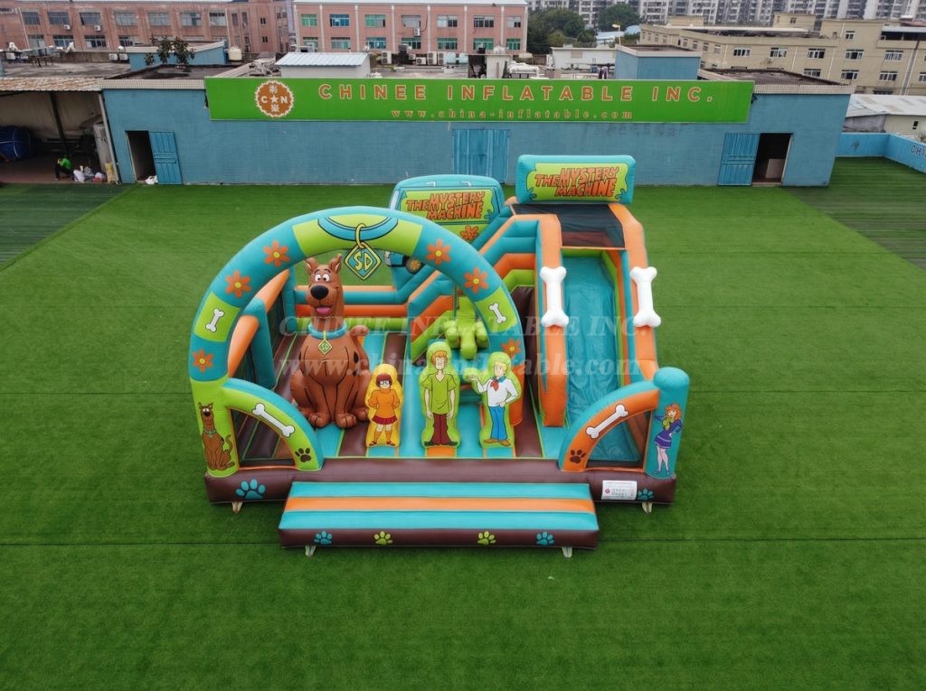 T2-8906 Scooby-Doo Theme Bouncy Castle With Slide
