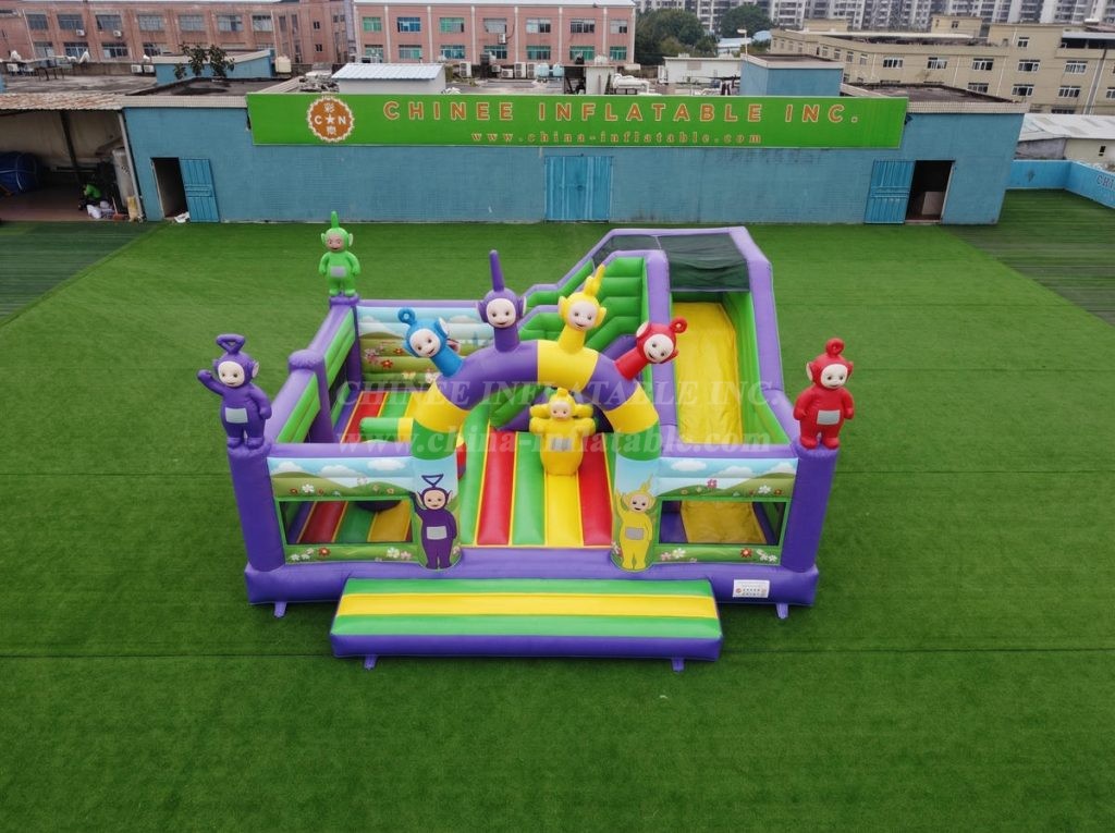 T2-8919 Teletubbies Theme Bouncy Castle With Slide