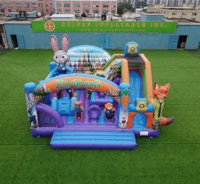 T2-8935 Zootopia Theme Bouncy Castle With Slide