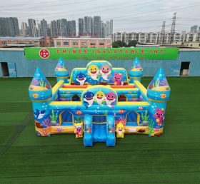 T5-3142 Baby Shark Theme Inflatable Castle