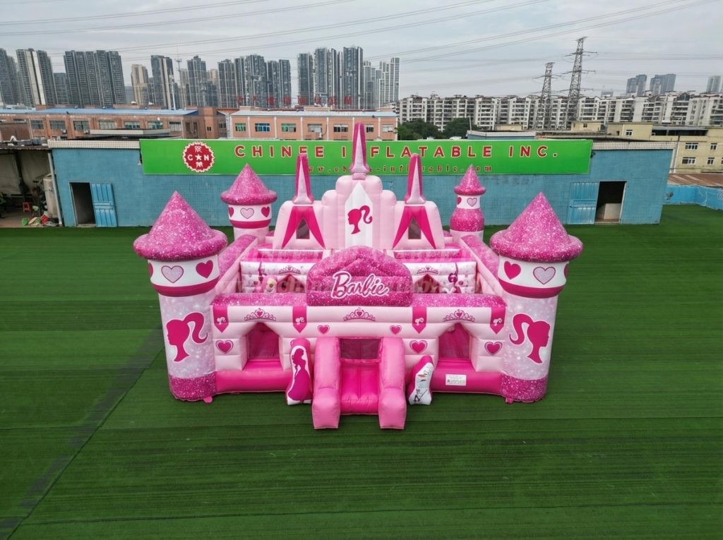 T5-3144 Barbie Theme Inflatable Castle