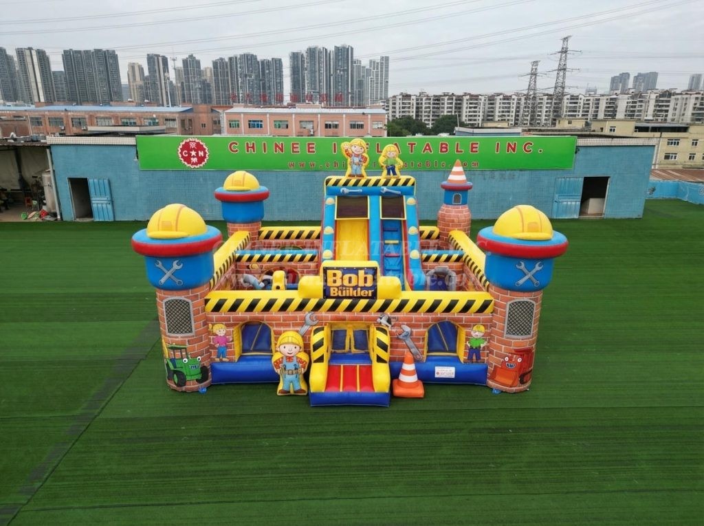 T5-3154 Bob The Builder Theme Inflatable Castle