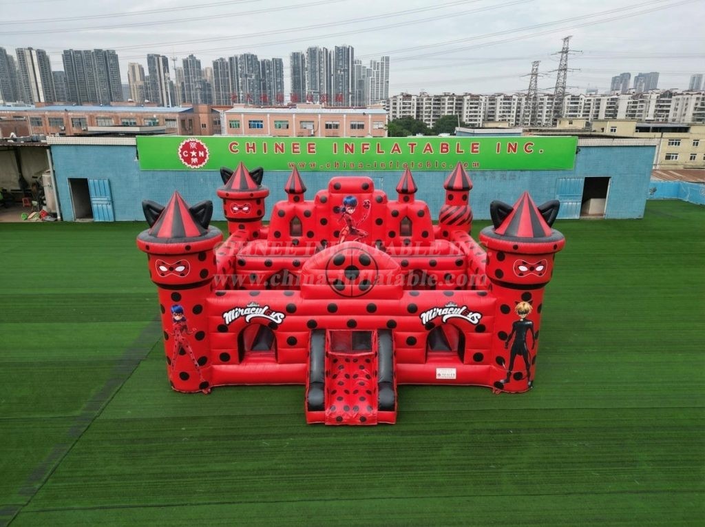 T5-3181 Miraculous Ladybug Theme Inflatable Castle