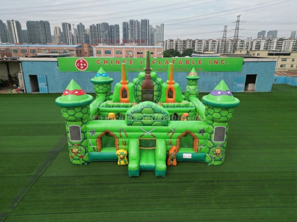 T5-3187 Ninja Turtles Theme Inflatable Castle