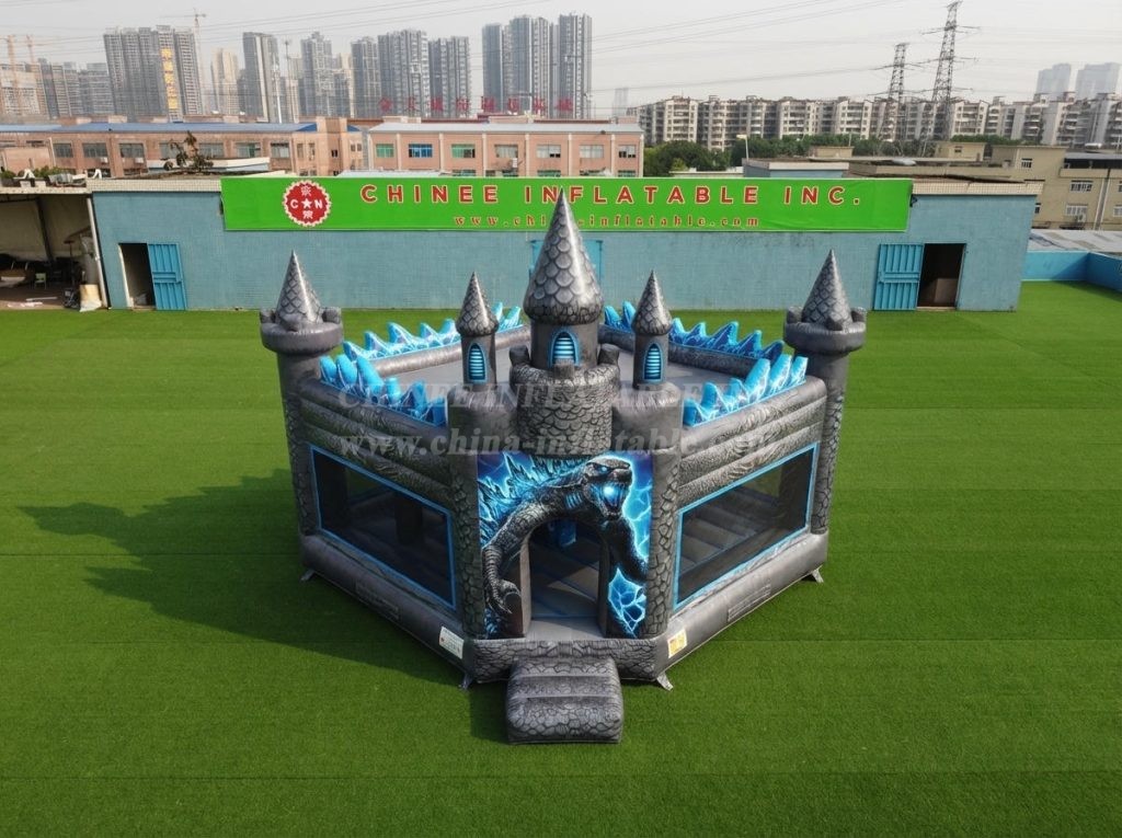 T5-3253 Godzilla Theme Inflatable Castle