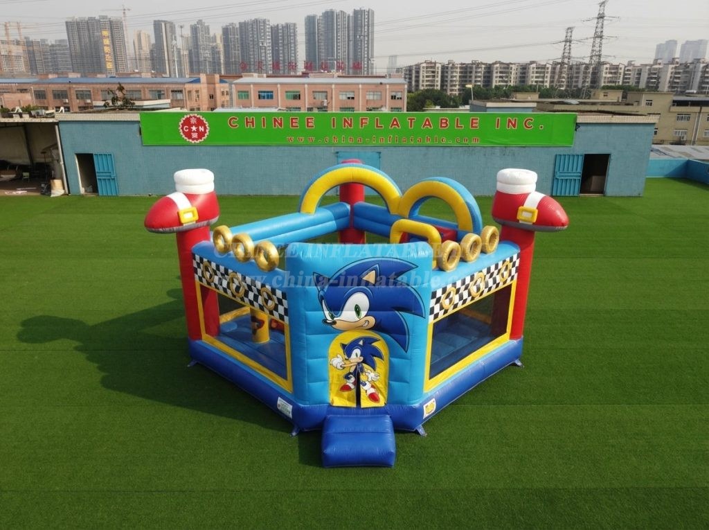 T5-3291 Sonic Theme Inflatable Castle