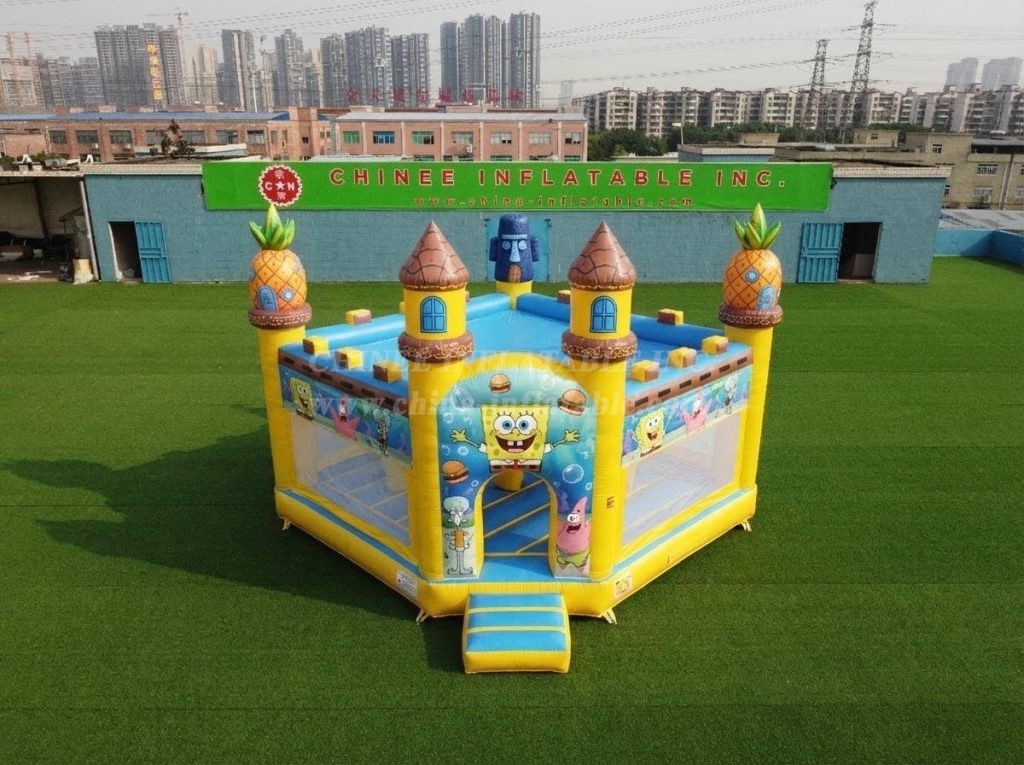 T5-3293 SpongeBob Theme Inflatable Castle