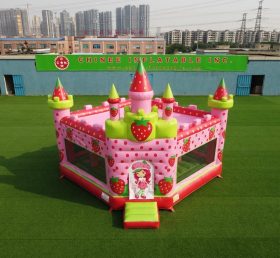 T5-3295 Strawberry Shortcake Theme Inflatable Castle