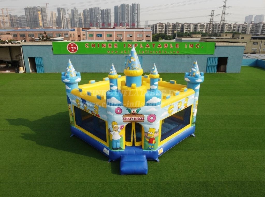 T5-3302 The Simpsons Theme Inflatable Castle