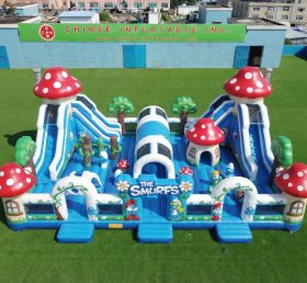 T6-6951 The Smurfs Theme Inflatable Amusement