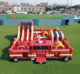 T6-7172 Firetruck Theme Inflatable Amusement