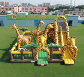 T6-7177 Giraffe Theme Inflatable Amusement