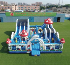 T6-7228 The Smurfs Theme Inflatable Amusement