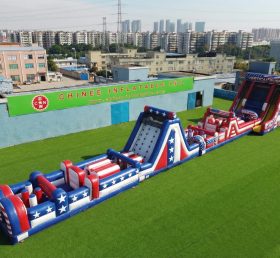 T7-4504 American Style Theme Infltable Obstacle Courses