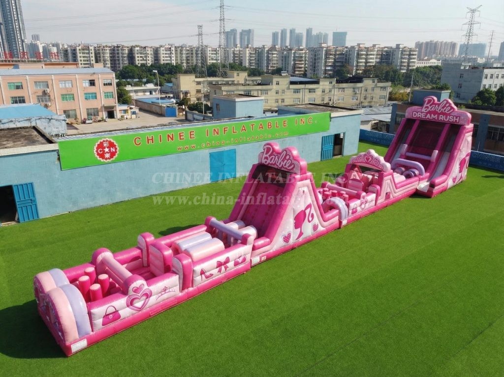 T7-4508 Barbie Theme Infltable Obstacle Courses