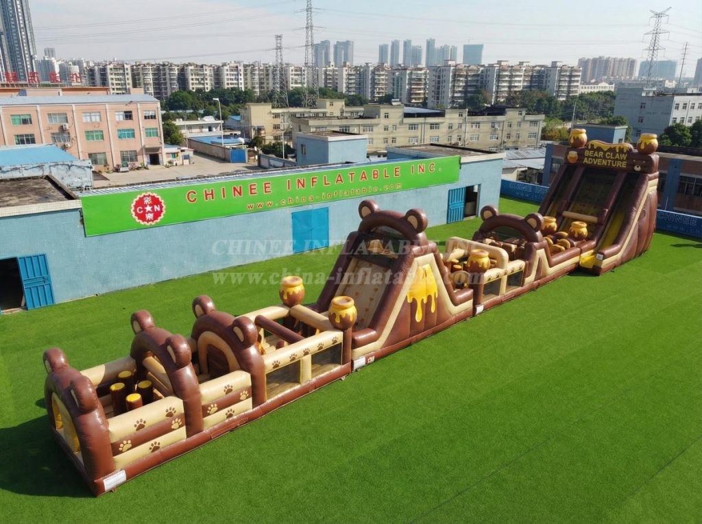 T7-4510 Bear Theme Infltable Obstacle Courses