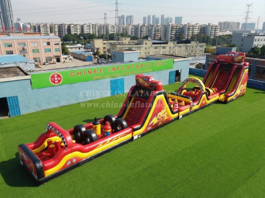 T7-4523 Cars Theme Infltable Obstacle Courses