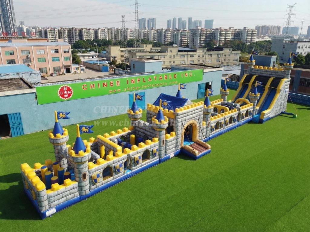 T7-4524 Castle Kingdom Theme Infltable Obstacle Courses