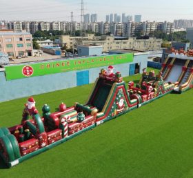 T7-4527 Christmas Theme Infltable Obstacle Courses