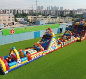 T7-4529 Clown Theme Infltable Obstacle Courses
