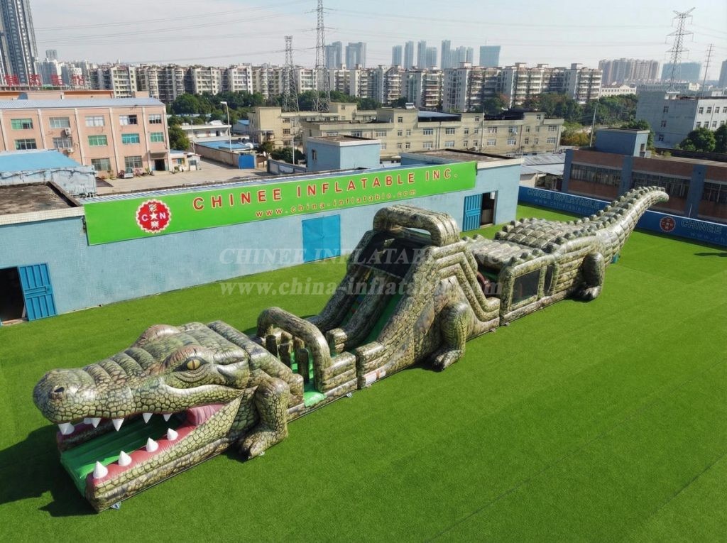 T7-4533 Crocodile Theme Infltable Obstacle Courses