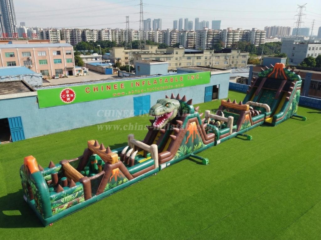 T7-4535 Dinosaur Theme Infltable Obstacle Courses