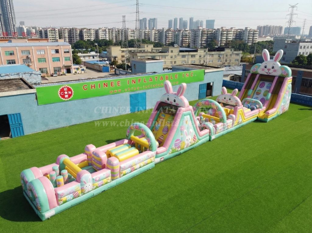 T7-4544 Easter Theme Infltable Obstacle Courses