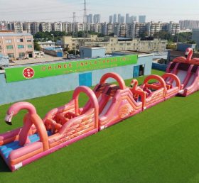 T7-4548 Flamingo Theme Infltable Obstacle Courses