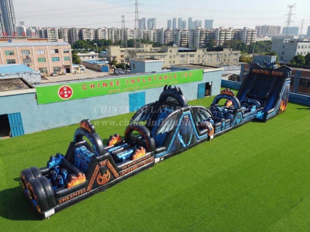 T7-4565 How To Train Your Dragon Theme Infltable Obstacle Courses