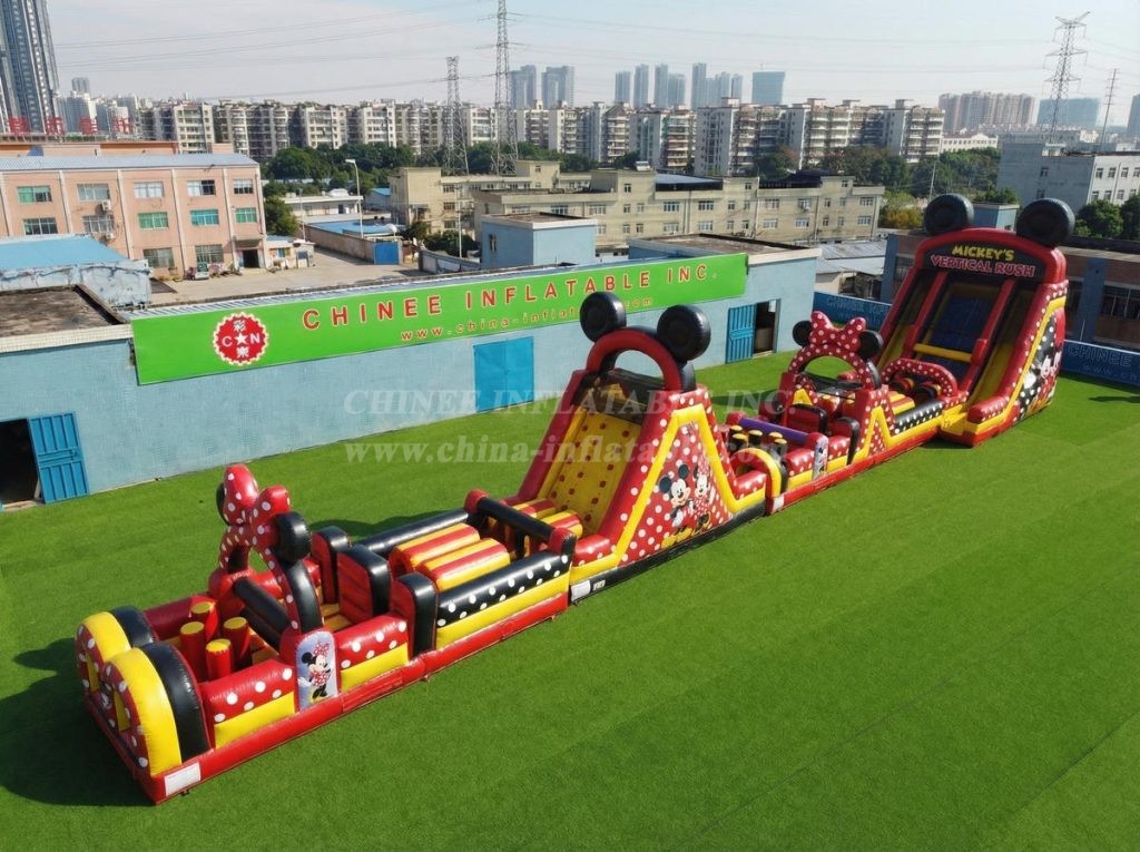 T7-4581 Mickey & Minnie Theme Infltable Obstacle Courses