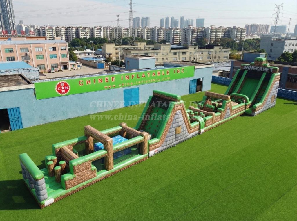 T7-4583 Minecraft Theme Infltable Obstacle Courses