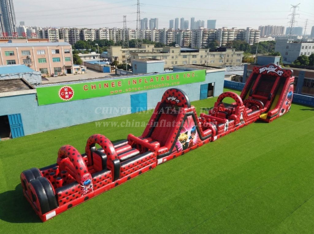 T7-4585 Miraculous Ladybug Theme Infltable Obstacle Courses