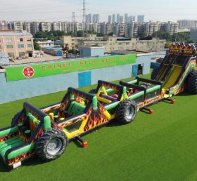 T7-4590 Monster Trucks Theme Infltable Obstacle Courses