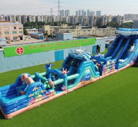 T7-4595 Ocean Theme Infltable Obstacle Courses