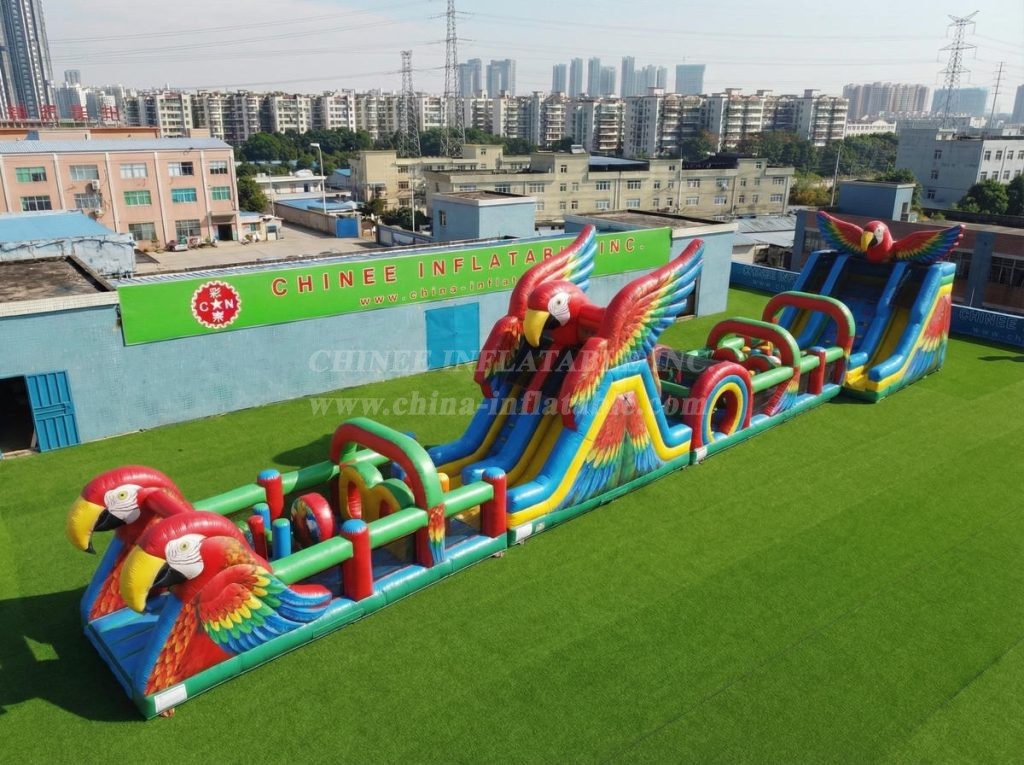 T7-4600 Parrot Theme Infltable Obstacle Courses