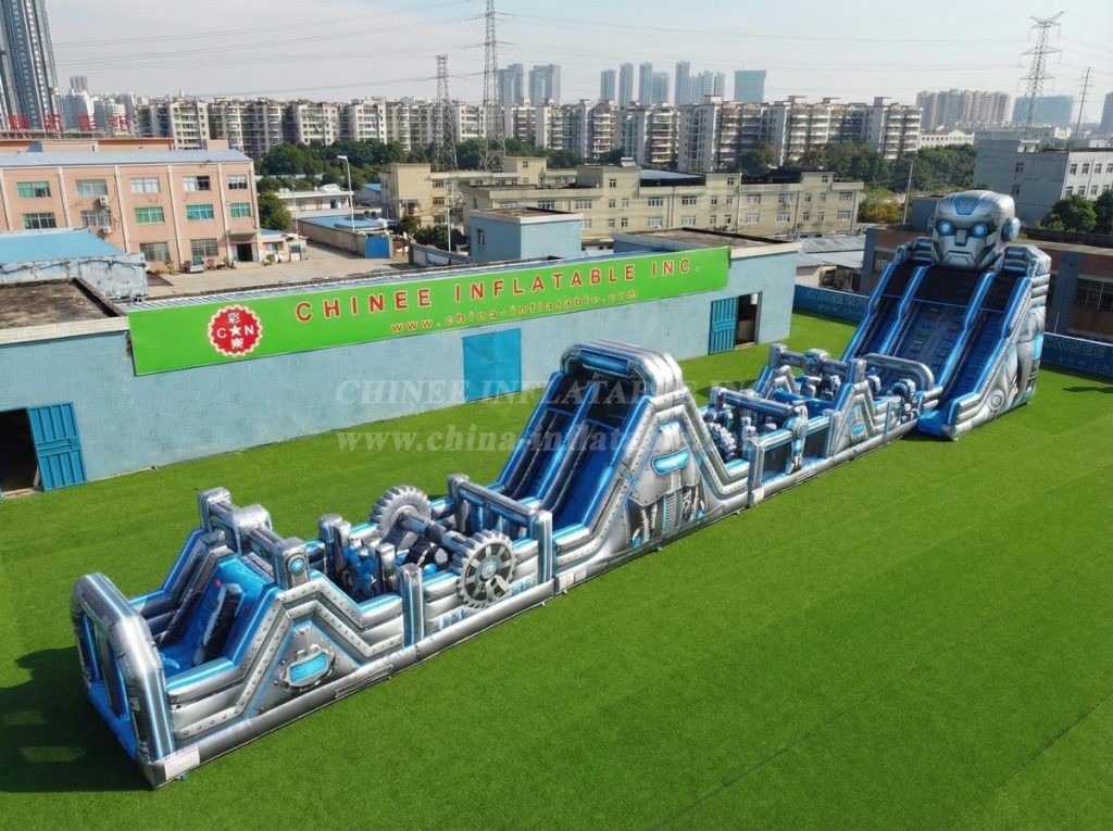 T7-4618 Robot Theme Infltable Obstacle Courses