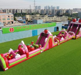 T7-4635 Strawberry Shortcake Theme Infltable Obstacle Courses