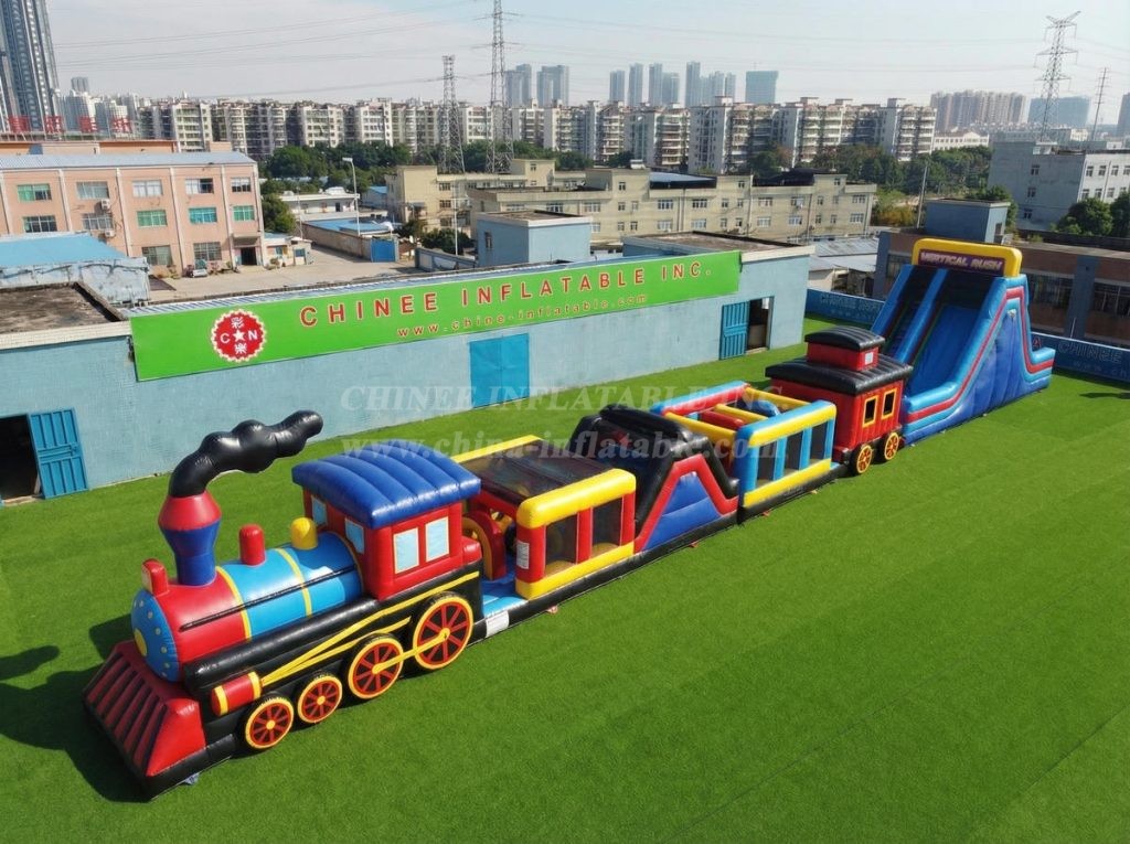 T7-4658 Train Theme Infltable Obstacle Courses