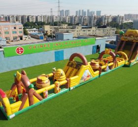 T7-4667 Winnie The Pooh Theme Infltable Obstacle Courses