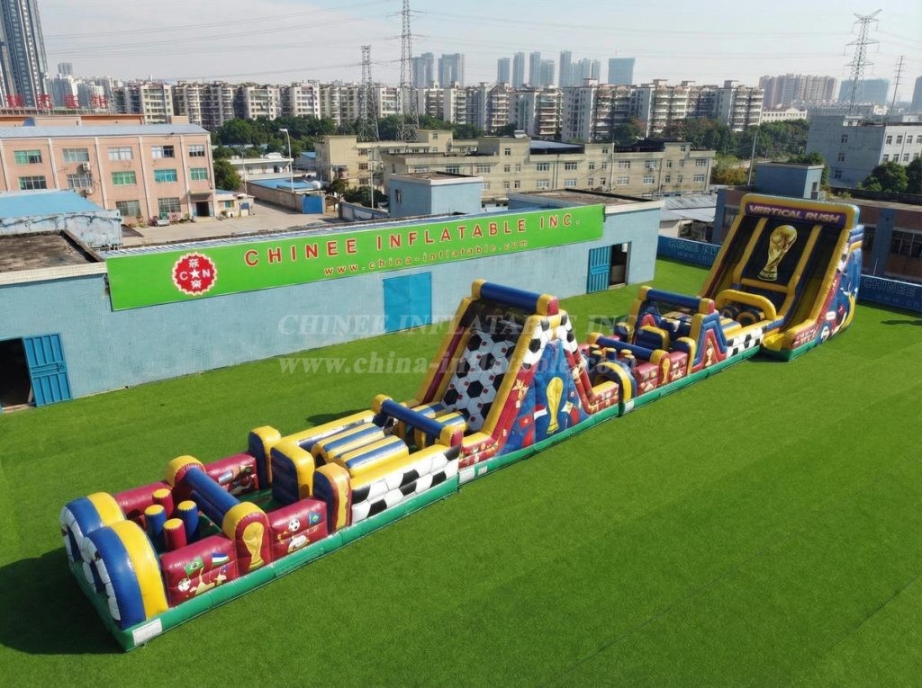 T7-4671 World Cup Theme Infltable Obstacle Courses