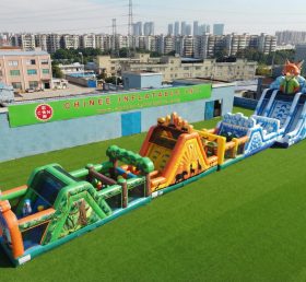 T7-4674 Zootopia Theme Infltable Obstacle Courses