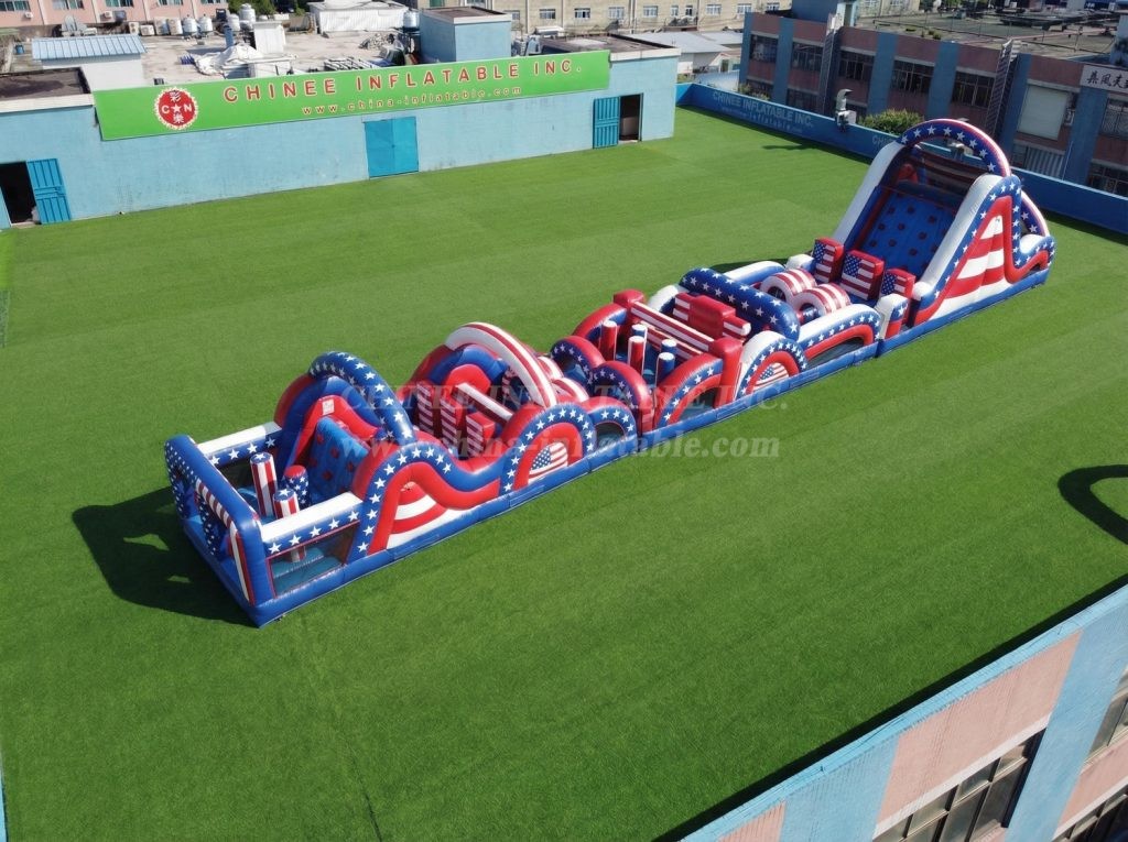 T7-4678 American Style Theme Inflatable Obstacle Courses