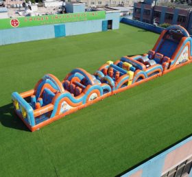 T7-4689 Blippi Wonders Theme Inflatable Obstacle Courses