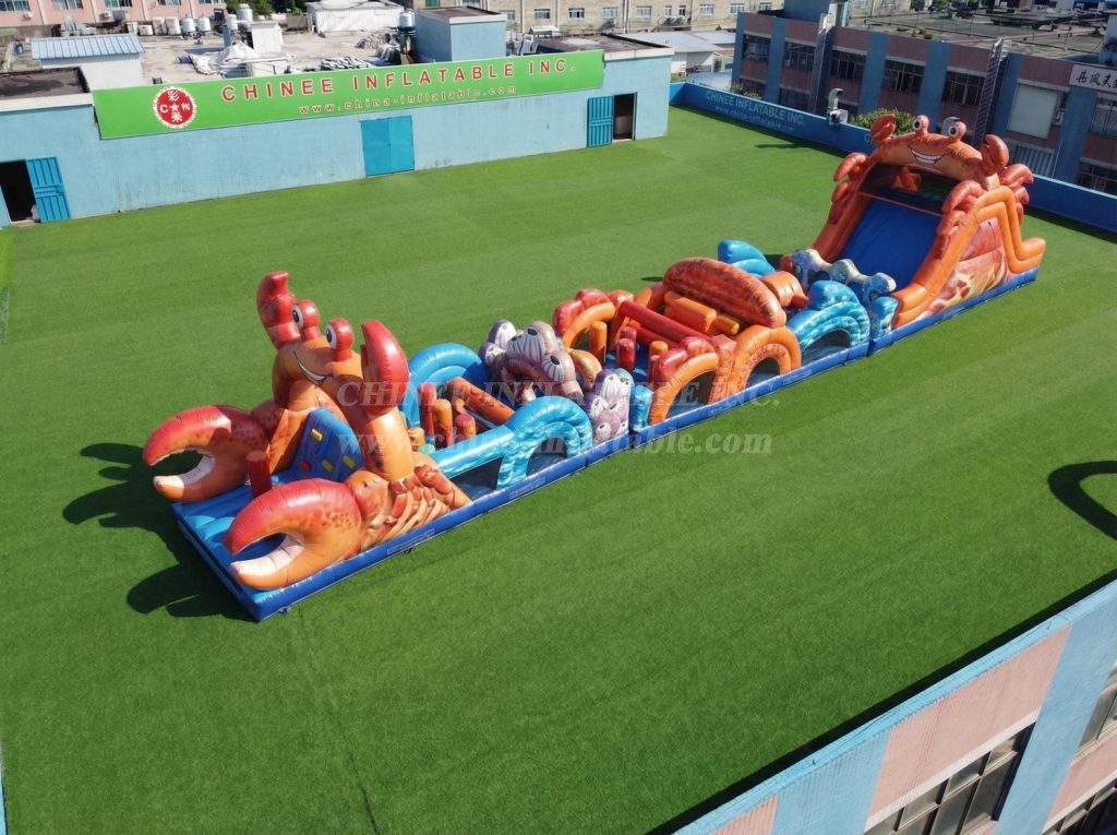 T7-4706 Crab Theme Inflatable Obstacle Courses
