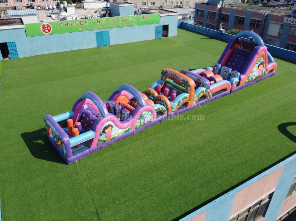 T7-4715 Dora Theme Inflatable Obstacle Courses