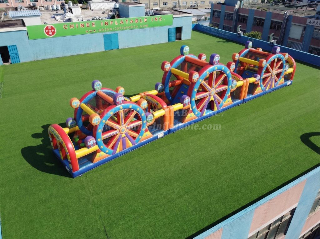 T7-4725 Ferris Wheel Theme Inflatable Obstacle Courses